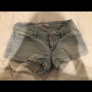 Hollister light denim shorts